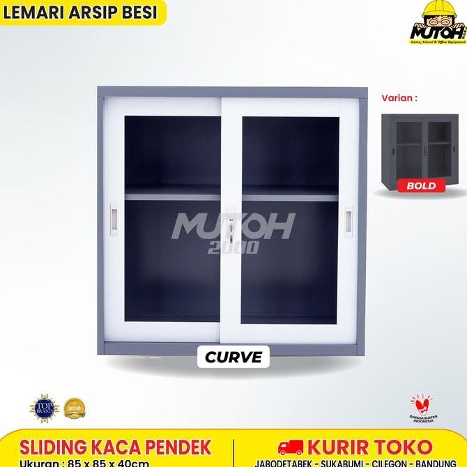 

LEMARI ARSIP BESI PENDEK 2 PINTU SLIDING KACA TER-MURAH MUTOH2000 Kualitas Original
