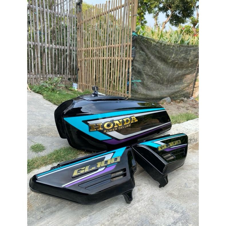Tengki kempol gl 100 tengki ori kempolan aki imi honda gl 100 cat baru body gl 100 cat baru