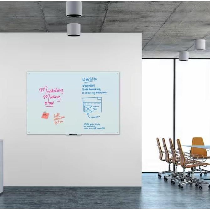 

Glassboard Standing Non Magnetic Papan Tulis Kaca Whiteboard Custom EcoSave Kualitas Original