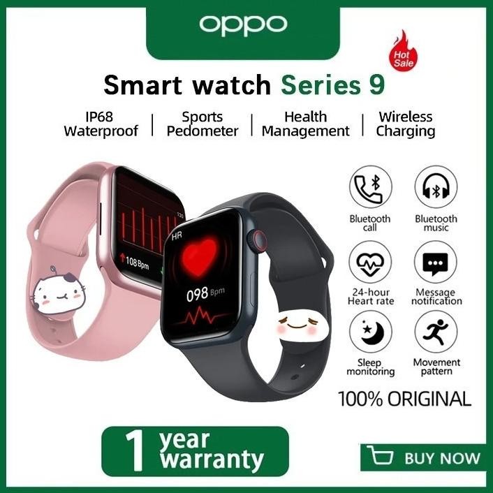 NEW [COD] OPPO SmartWatch S9 pro max Wanita tahan air Jam Pintar bluetooth olahraga Smart Watch Gps 