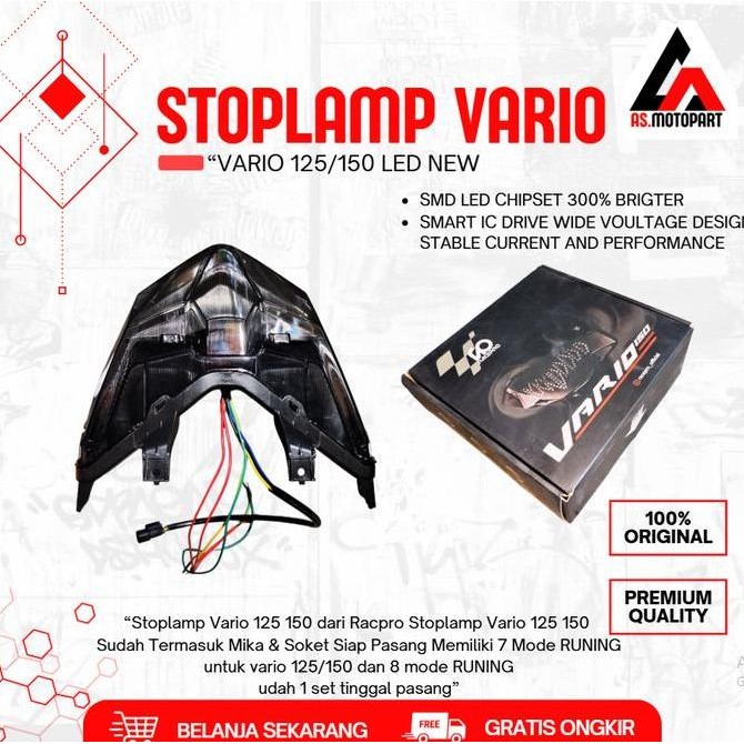 STOPLAMP RUNNING 3IN1 VARIO LED NEW 125 150 7 MODE STOPLAMP VARIO NEW LED LAMPU BELAKANG VARIO STOPL