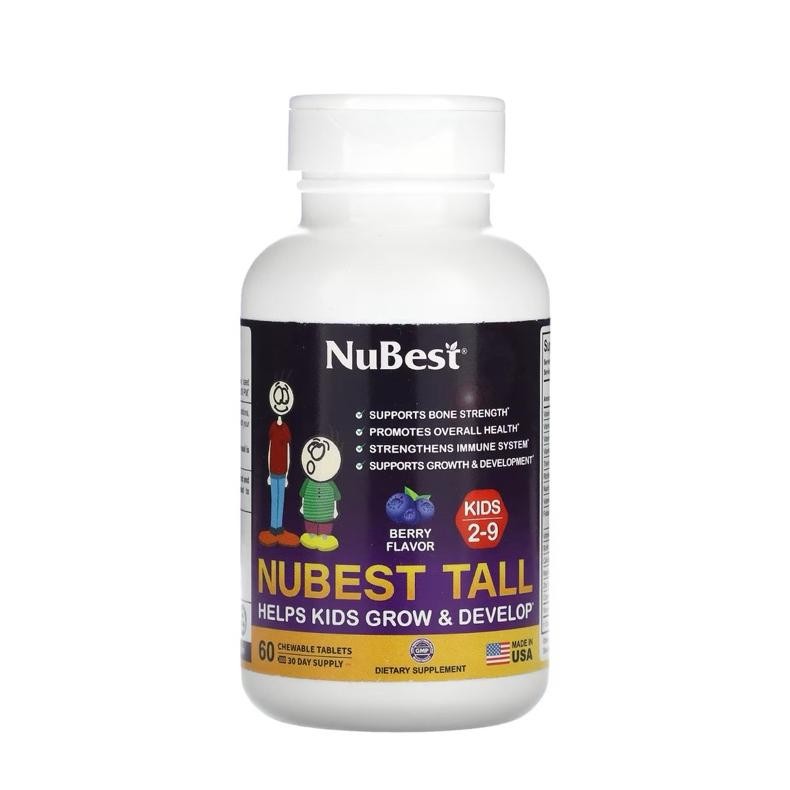 Nubest Tall Kids 2-9 Berry 60 Chewable Tablets