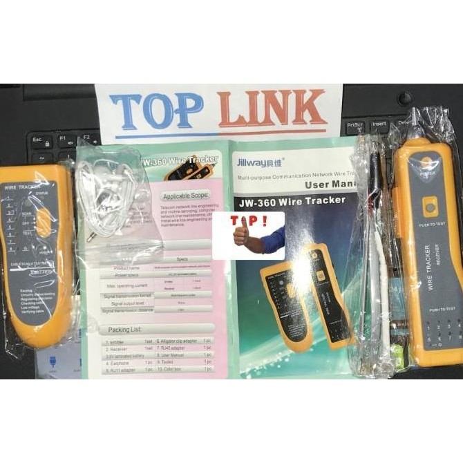 

WIRE TRACKER JW 360 TOP QUALITY TONE CHECKER LAN TESTER RJ45 Kualitas Original