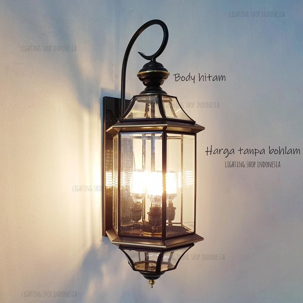 Lampu dinding kuningan modern mewah teras waterproof outdoor