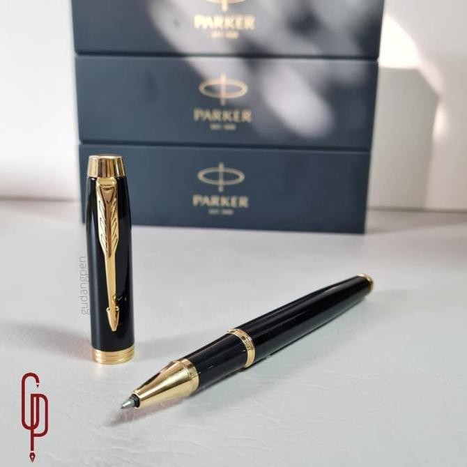

Pulpen Parker IM Black Gold Trim GT Roller Ball RB Original Kualitas Original