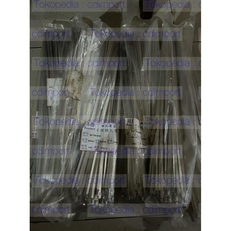 

Cable Ties SS316 - Kabel Tis Stainless 316 4.6 x 360 mm - 100pcs Kualitas Original
