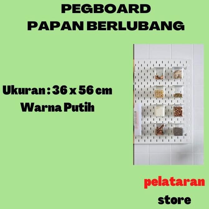 

Papan Dinding Berlubang Pegboard Organizer Wall 36 x 56 cm Kualitas Original