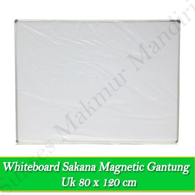 

whiteboard magnetik gantung Uk 80x120cm / 80x120 Kualitas Original
