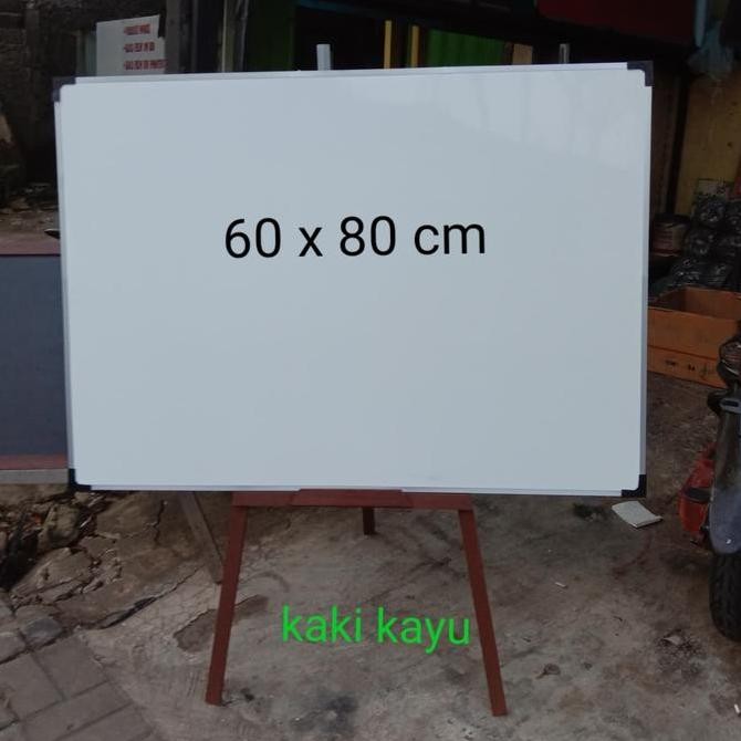 

whiteboard kaki kayu 60 x 80 cm Kualitas Original