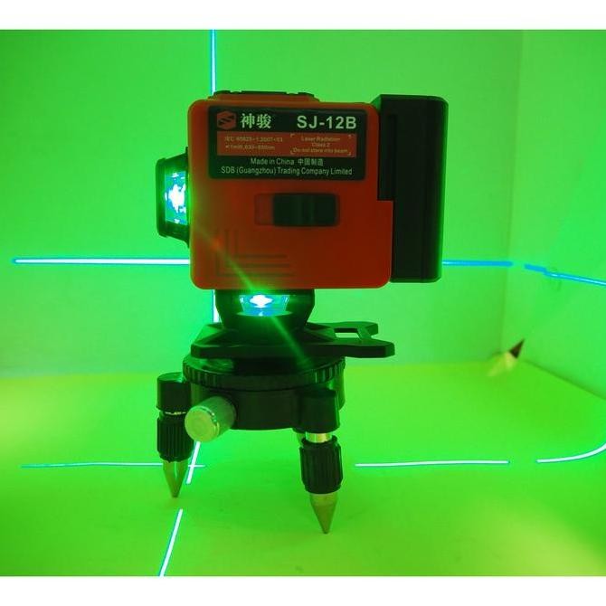 

LASER LEVEL 12 LINE 3D SINAR HIJAU LEVELING LASER 12 PENGUKUR DIMENSI Kualitas Original