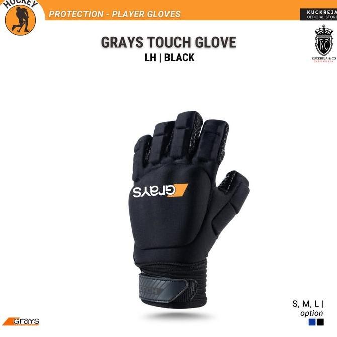 Grays Touch Hockey Glove Black (LH) Kualitas Original