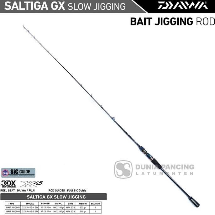 

Terlaris Joran Slow Jigging Daiwa Saltiga Gx Sj 65B-4 | 65B-5 | Slow Jig | Bait Jigging