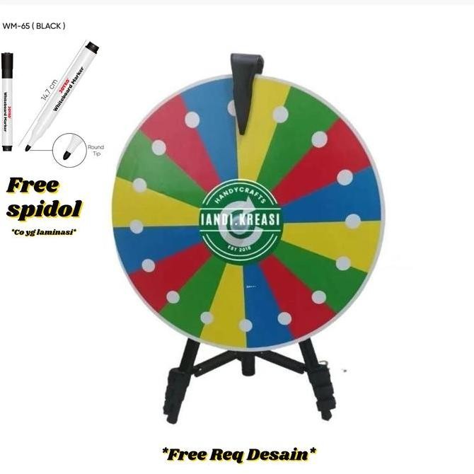 SPIN WHELL/RODA UNDIAN / wheel of fortune/lucky spin/Roulette 30cm Kualitas Original