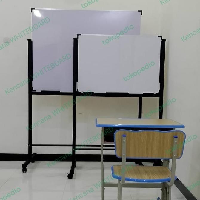 

White Board Standing single Face 90 120 Cm. Kualitas Original