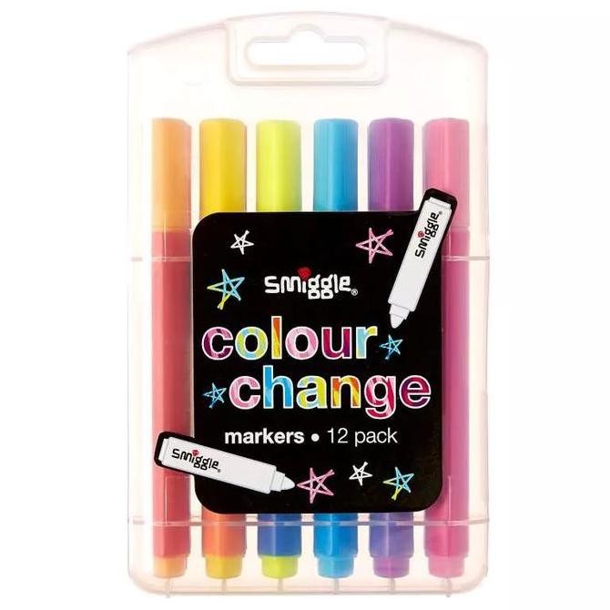 

SMIGGLE COLOUR CHANGE MARKER PACK X12 - SPIDOL SMIGGLE Kualitas Original