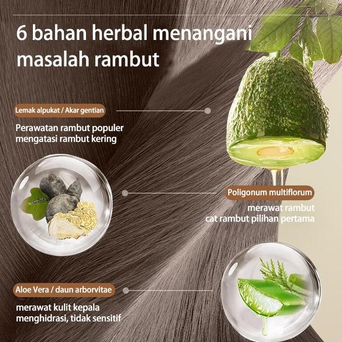 Promo / Terlaris Best seller pewarna rambut 200ml  Mewarnai rambut dengan mudah di rumah, tidak perl