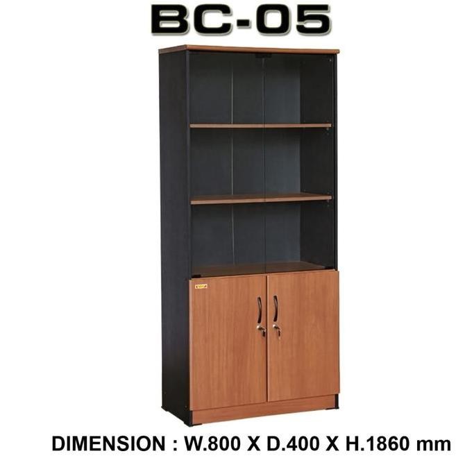 

Lemari buku lemari arsip VIP BC 05 kombinasi kaca cherry Kualitas Original