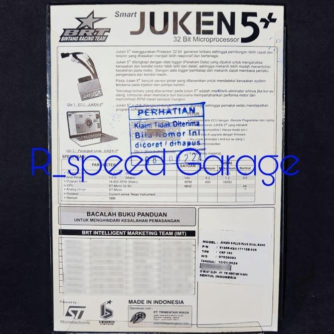 ECU BRT JUKEN 5+ PLUS DUALBAND CRF 150 Kualitas Original