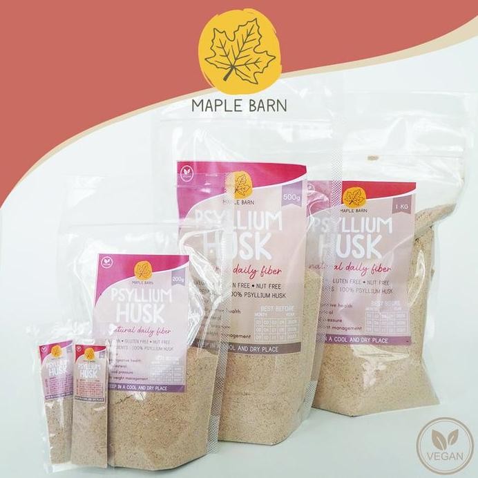 

Terlaris Psyllium Husk Powder Maple Barn 1 Kg 500 Gr 200 Sachet 5 G 1000