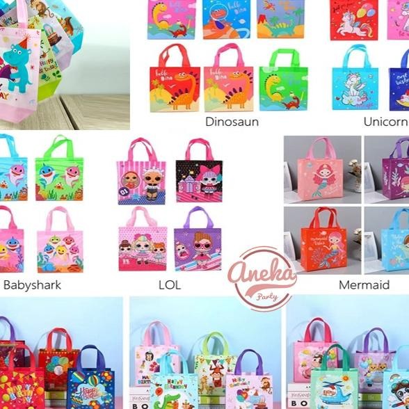 

Isi 12 Tas Souvenir Ulang Tahun Kter S Goodie Bag Hbd Tas Ulang Tahun Motif Kter Ukuran S