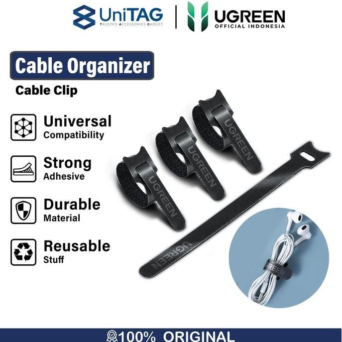 

UGREEN Cable Tie Organizer Velcro Strap Pengikat Kabel Tali Perekat