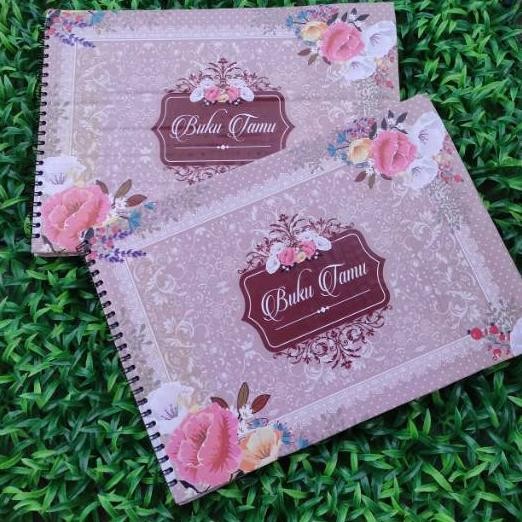

1 Set Isi 2 Buku Tamu Bunga Pastel Lucu Unik . Souvenir Hadiah Pernikahan