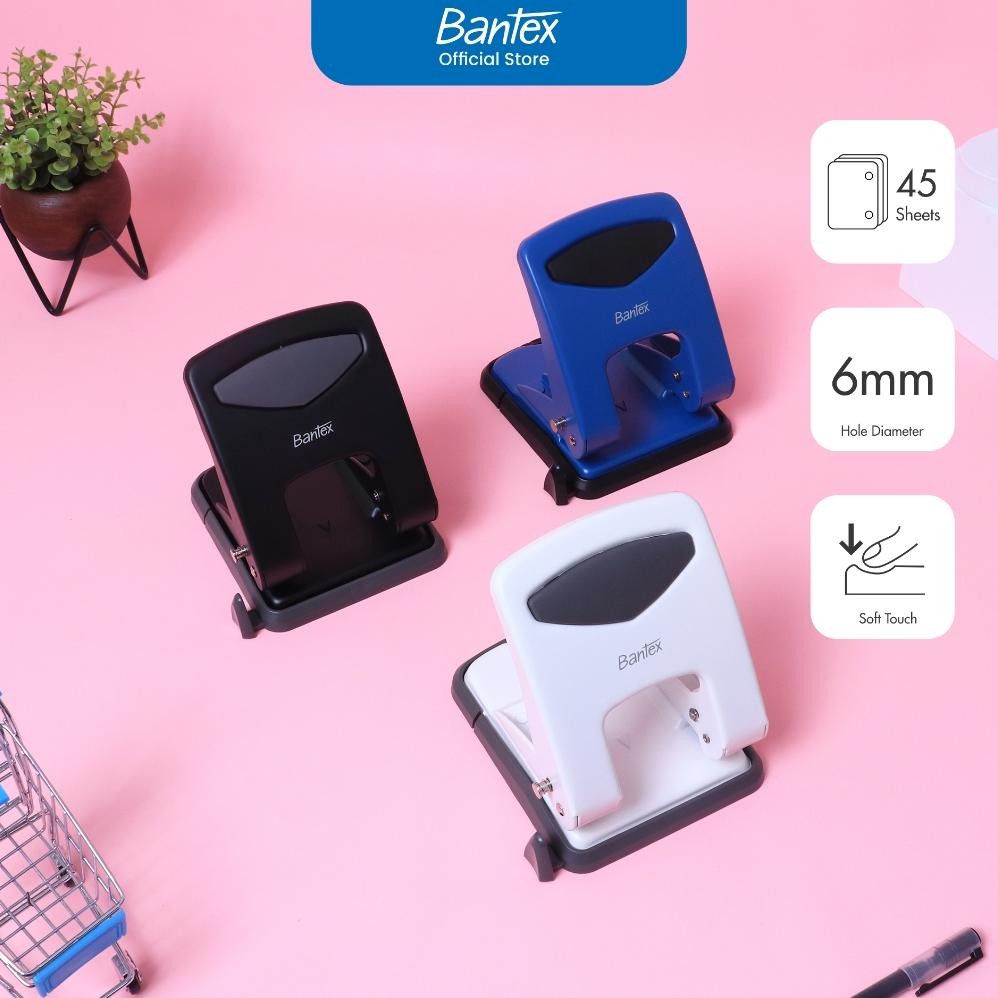 

LINDU Bantex Pembolong Kertas 2 Lubang / Punch Muat 35 Lembar Dengan Soft Touch Locking System BD6253