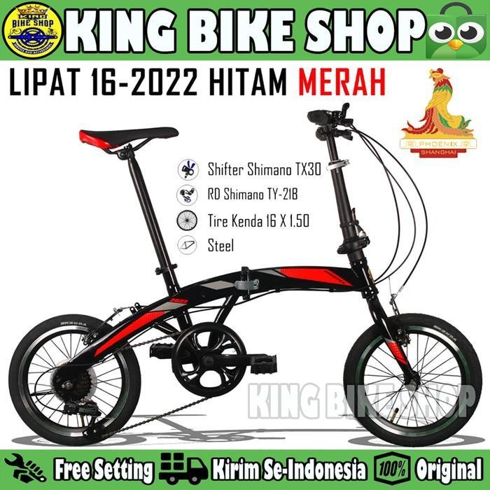 Sepeda Lipat Phoenix 20-2022 Vt Ukuran 20 Inch 7 Speed Rem Cakram Original Dan Terpercaya