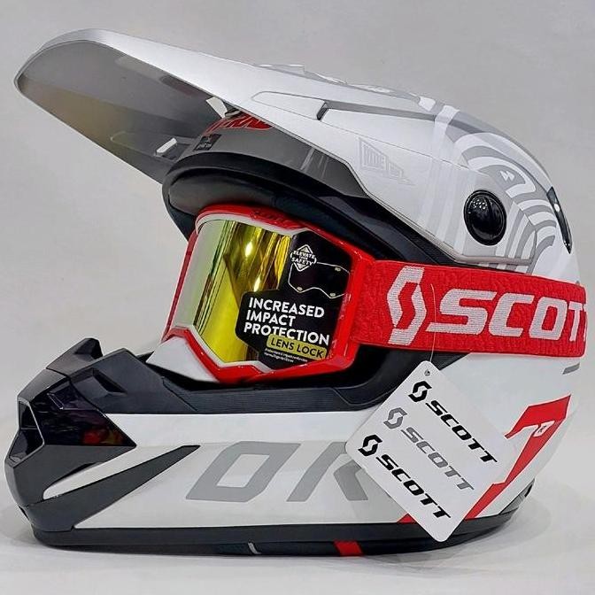 Spesial Rsv Orca Cross Helm White Google Trail