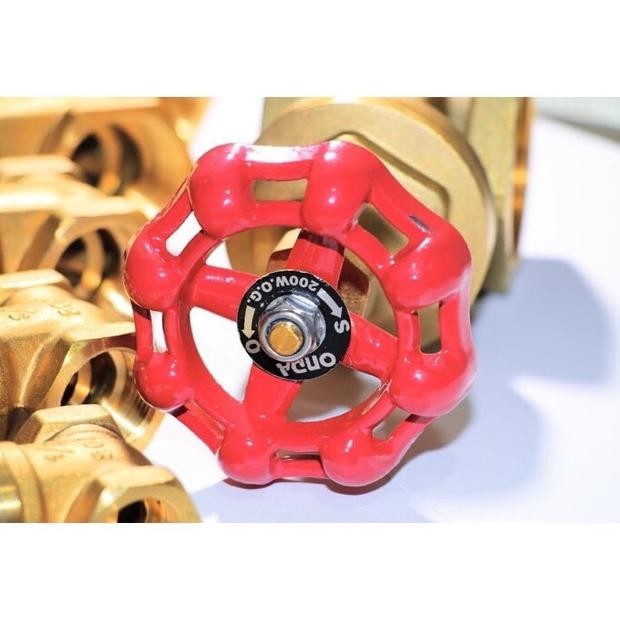 GATE VALVE KUNINGAN ONDA STOP KRAN 2 DIM INCH GATEVALVE ORI KERAN PUTAR