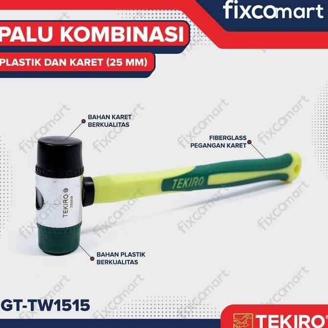 BERKUALITAS TEKIRO PALU KOMBINASI 25 MM / PALU PLASTIK / PALU KARET