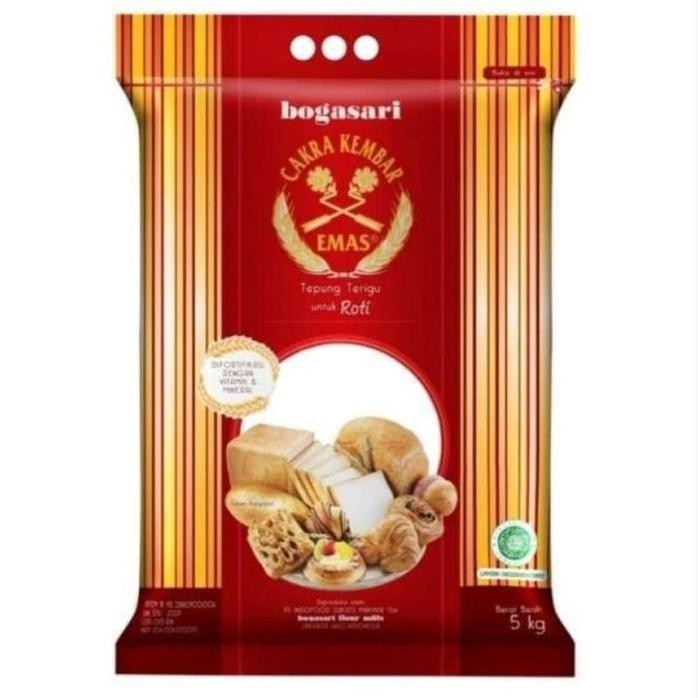 

Terlaris Tepung Terigu Cakra Kembar Emas Roti 5 Kg