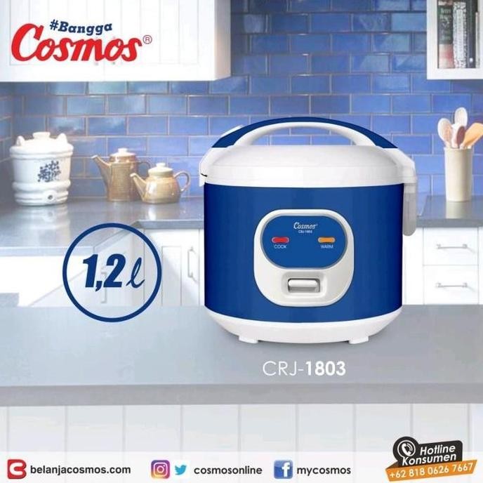 Tersedia Magic Com Cosmos Crj 1803 / Mejikom / Rice Cooker 3 In 1 Cosmos 1,2L