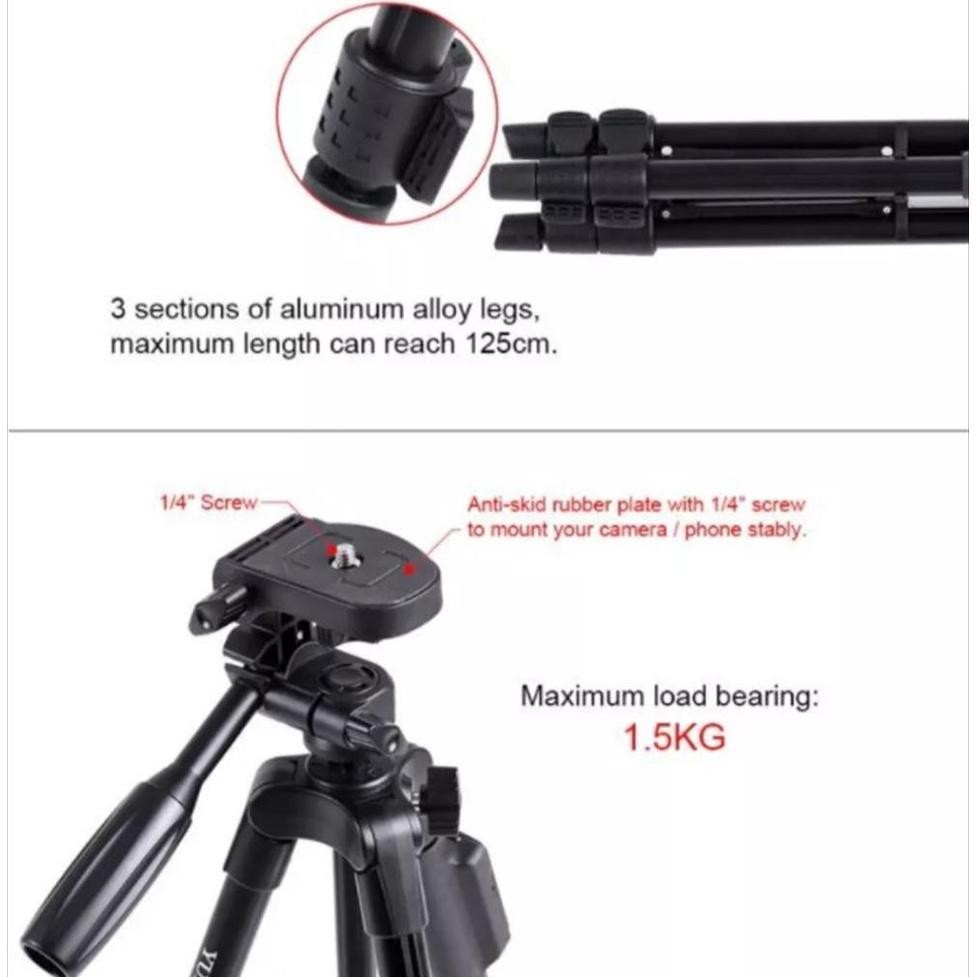 SUPERMARKET IMPORT Tripod VCT-5208 Bluetooth Remote Controller For Camera DSLR Phone Aluminum Tripod