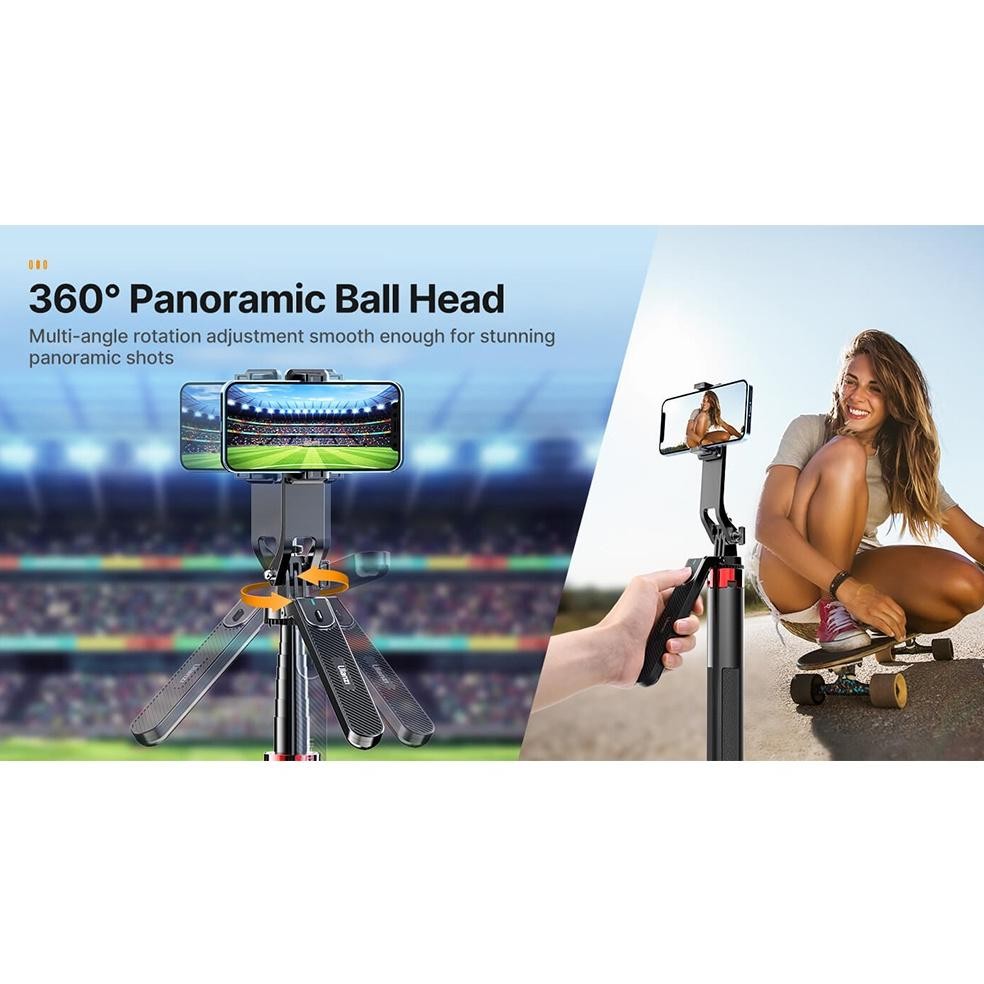 ULANZI MA09 Selfie Stick Bluetooth Wireless for Vlog Video Smartphone HP Action Camera with Tripod d