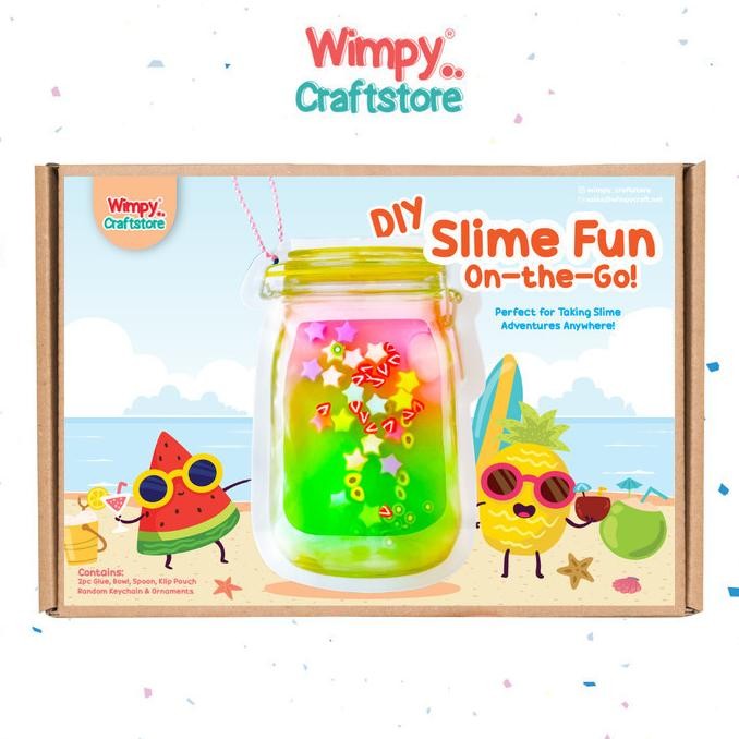 

LINDU Wimpy Slime Activity On The Go Keychain Craft KIT Kerajinan Tangan Aktivitas Anak Belajar