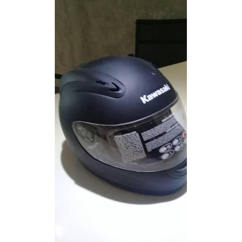 helm kawasaki ninja 250 black doff Kualitas Original