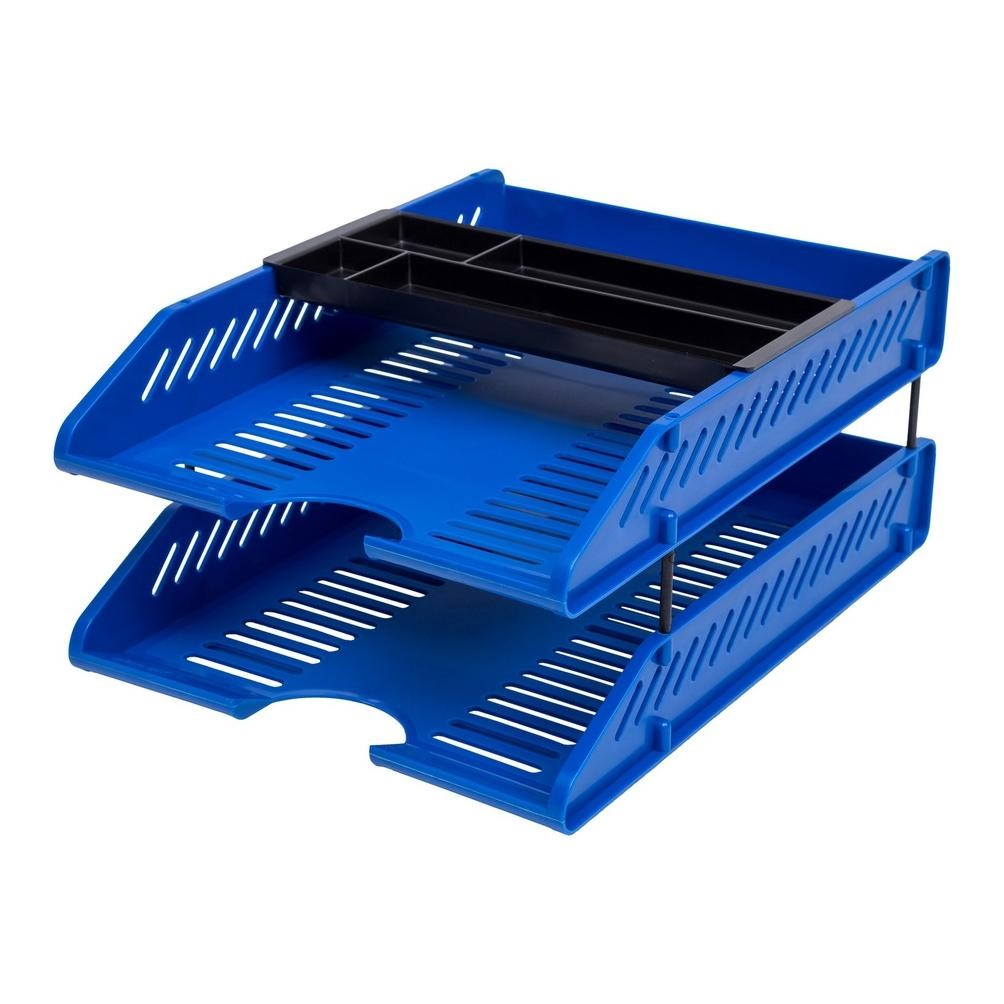 

LINDU Bantex Letter Tray Set Cobalt Blue 9872 11