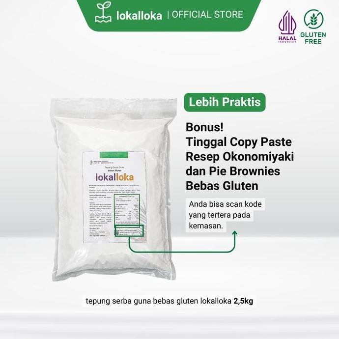 

Sale Tepung Serba Guna Bebas Gluten Lokalloka 2,5 Kg Pengganti Terigu
