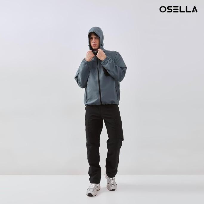Murah [New] Osella Water Repellent Hooded Jacket With Mesh Pocket 20615001 | Jaket Pria Waterproof