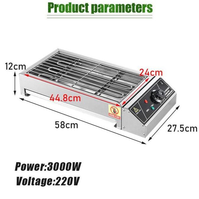 Alat Pemanggang Listrik / Electric BBQ Grill Panggangan Daging / Anti Lengket Panggangan Listrik Ser