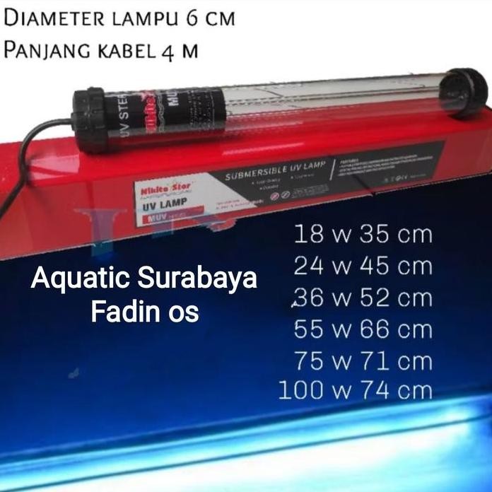 Terlaris Lampu Uv Kolam Lampu Uv Sterilisasi Algae 100 Watt Uv Kolam Koi