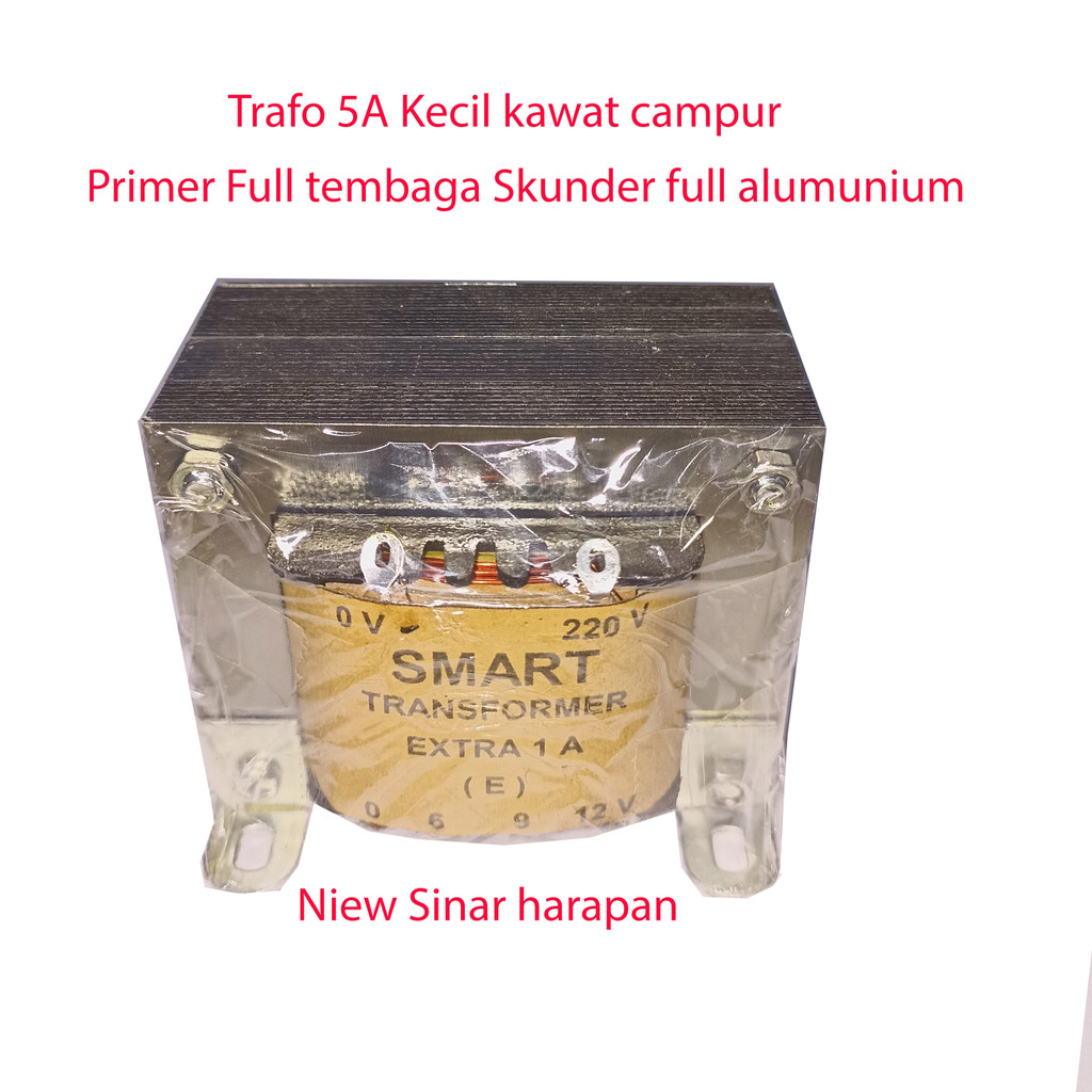 Trafo 5A kecil Smart E Keren 7.6x3.5x6.4cm Kawat Campur