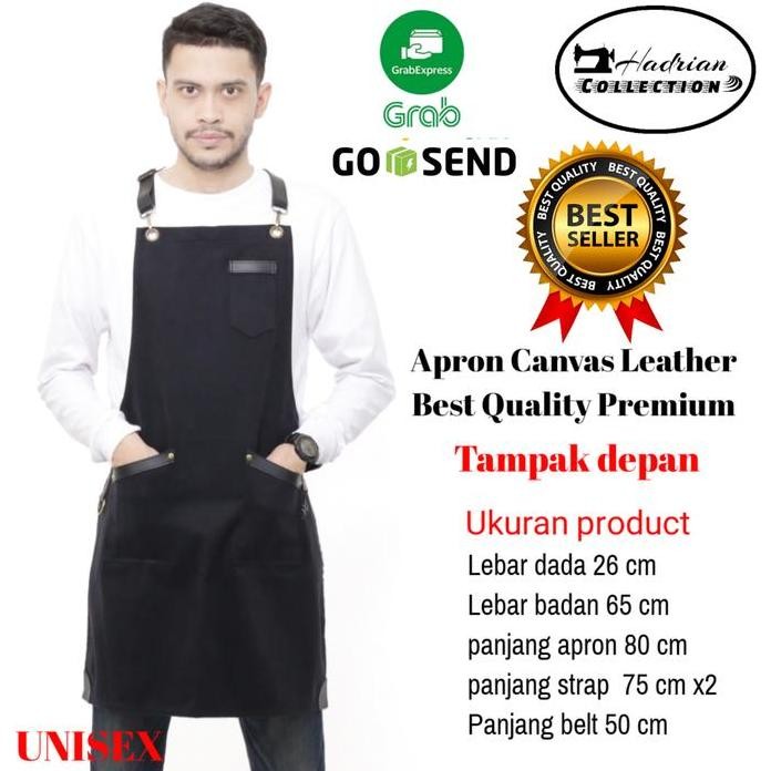 

Terlaris Apron Barista Canvas /Denim (Hitam)