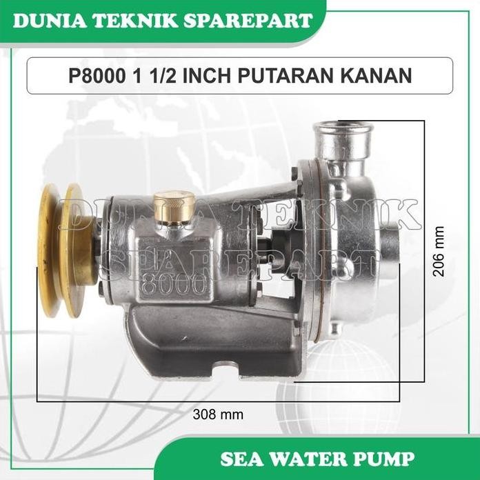 

Terlaris P8000 1 1/2" Rh Sea Water Pump / Pompa Air Laut / Pompa Keong Stainles