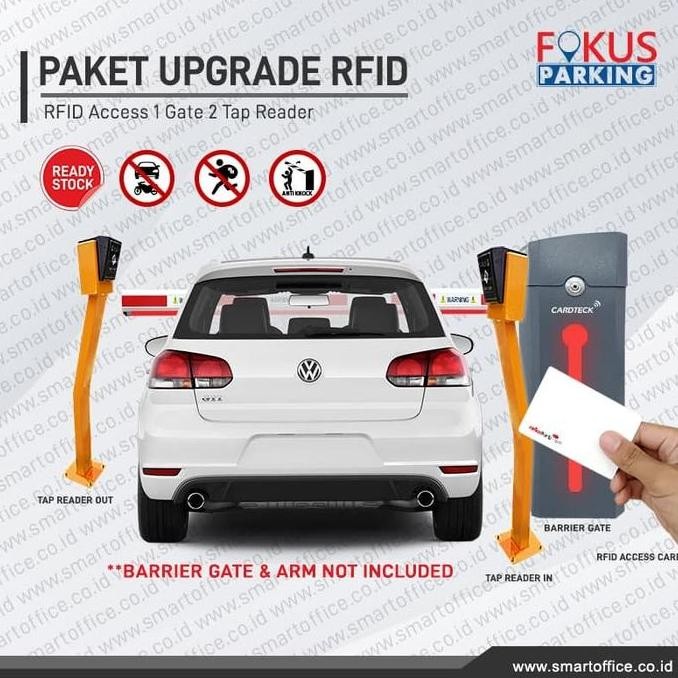Murah Paket Cardteck Rfid Access Barrier Gate 2 Reader Tap Card + Software
