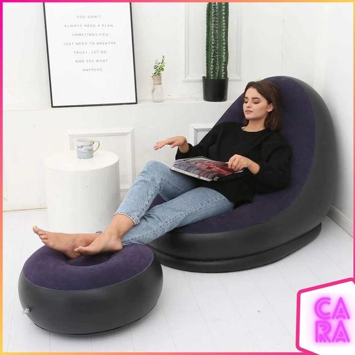 

Terlaris Sofa Malas Lazy Bean Bag Inflatable Dengan Bantalan Kaki