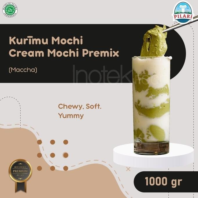 

Terlaris Kurmu Mochi - Cream Mochi Premix - Tepung Mochi Rasa Maccha 1Kg