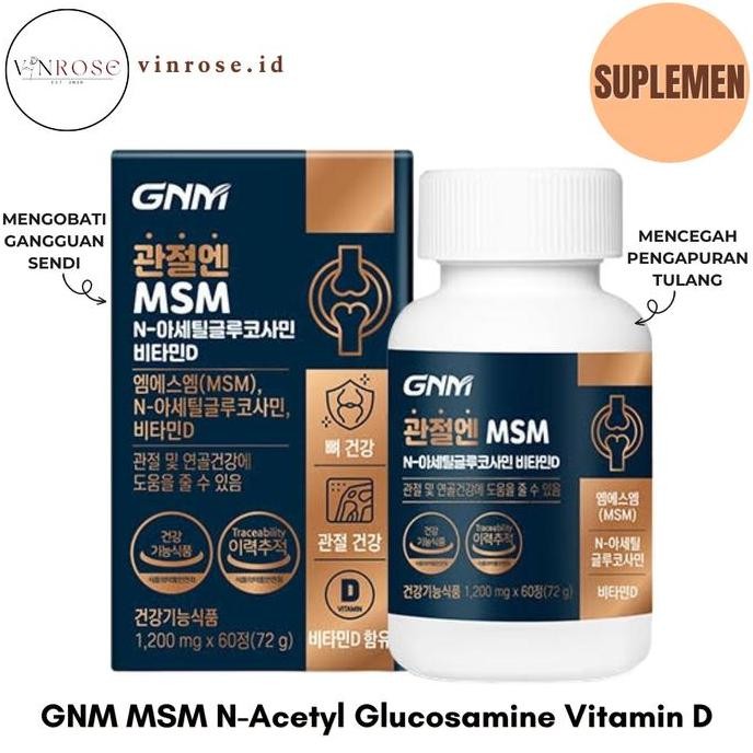 Gnm Msm N-Acetyl Glucosamine Vitamin D Calcium/ Suplemen Tulang Korea