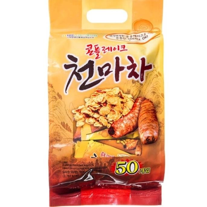 

[10 Sachet] Corn Flakes Cheon Ma Cha Cereal Korea/ Sereal/ Snack